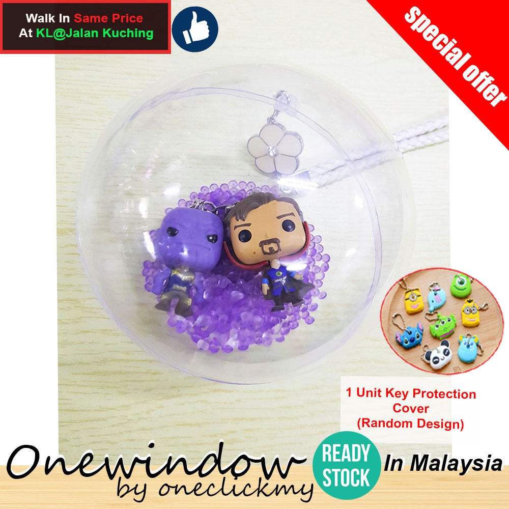 Ready stock In Malaysia Cute Cartoon 10cm Crystal Ball-car decoration