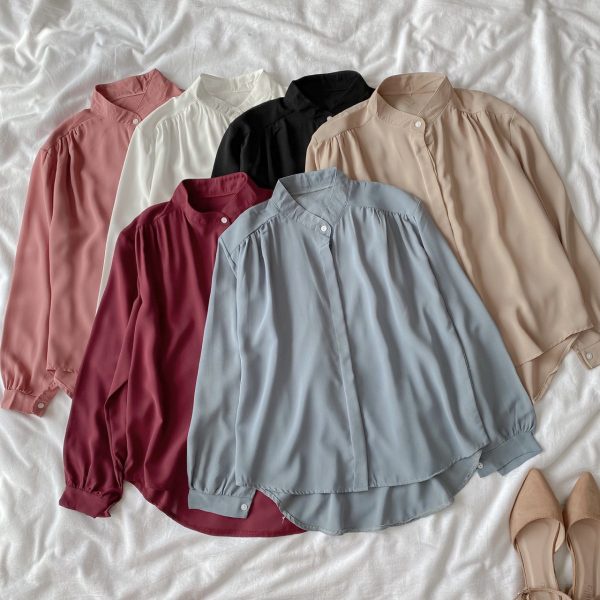 Rossa Top plain loose simple modest korean style fashion aesthetic vintage women muslimah blouse