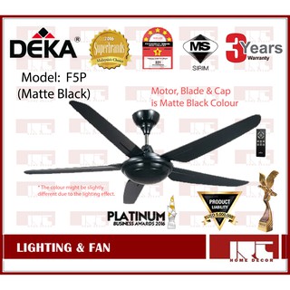 Ceiling Fan Deka Sv22 Sv33 56 With Remote Control Shopee Malaysia