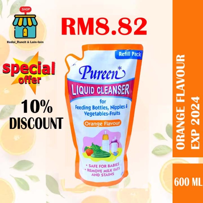 PUREEN LIQUID CLEANSER REFILL 600ML (ORANGE) | Shopee Malaysia