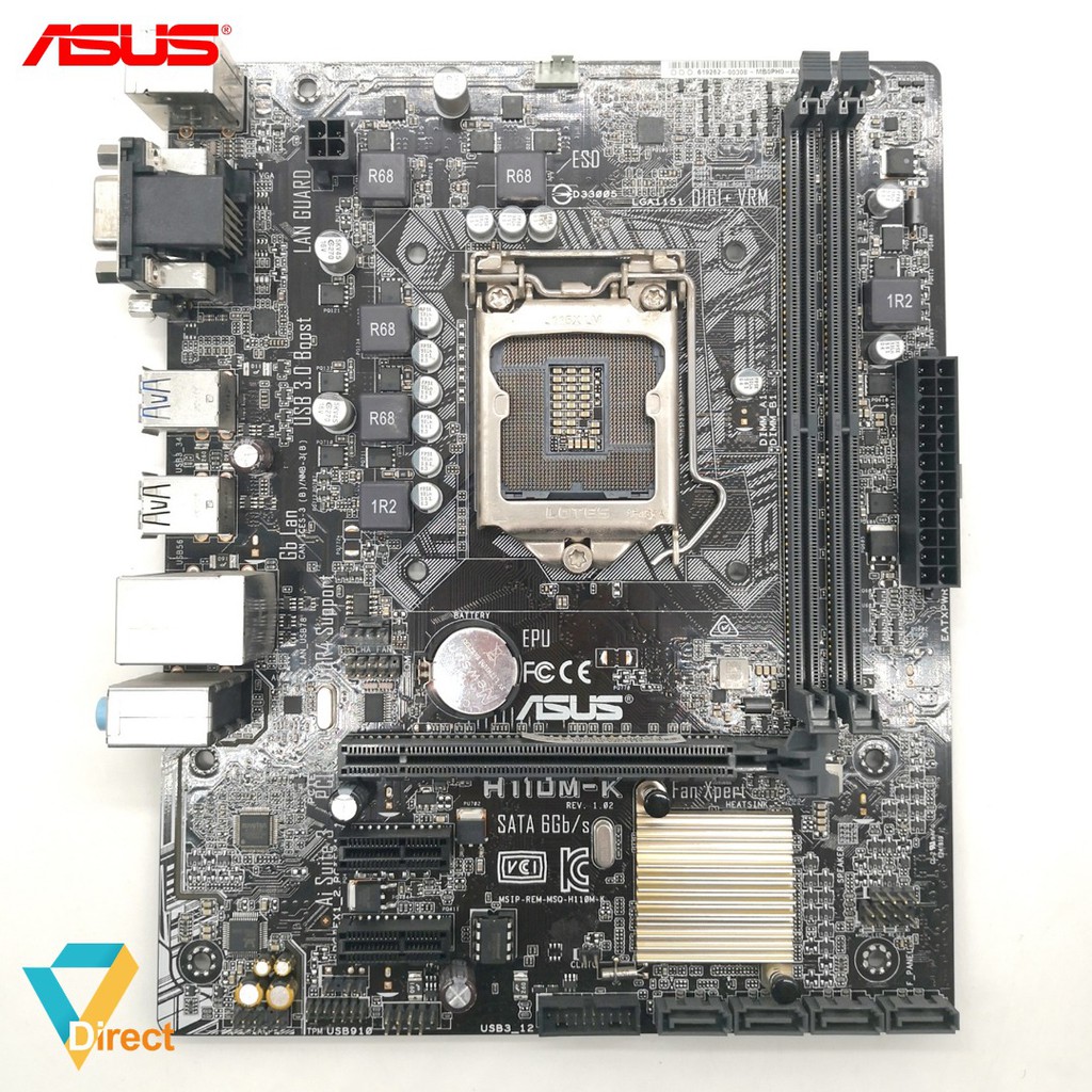 Refurbished Asus socket 1151 H110M-K motherboard for 6th & 7th gen Core
