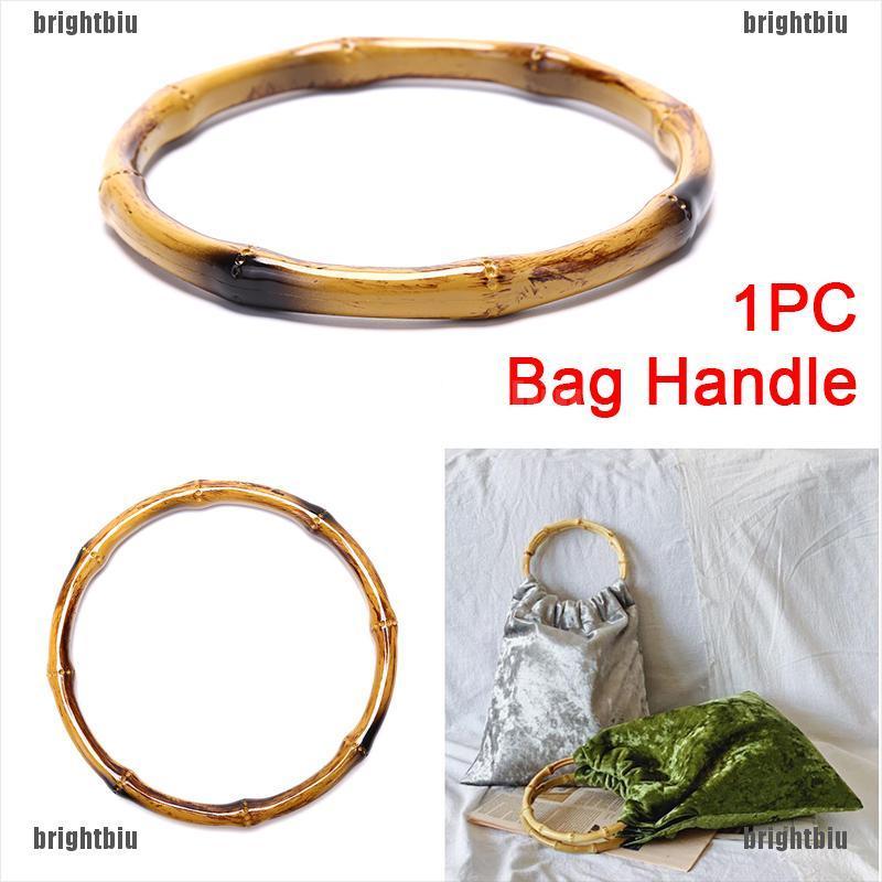 [BiuBiu] Round Bamboo Bag Handle For Handbag Handcrafted DIY Bags Accessories
