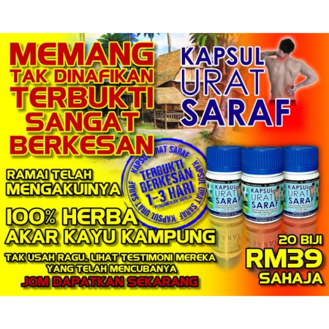 KAPSUL URAT SARAF 100% original  Shopee Malaysia