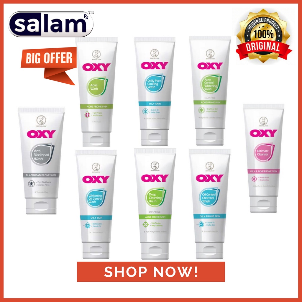 Oxy Face Wash / Oxy Face Cleanser / Oxy pencuci muka 80g & 100g