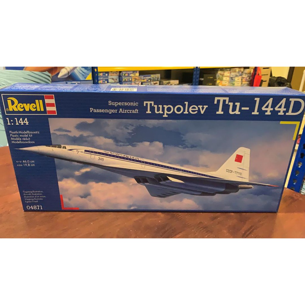 Revell ® 04871 Tupolev Tu-144D Supersonic Passenger Aircraft 1:144 