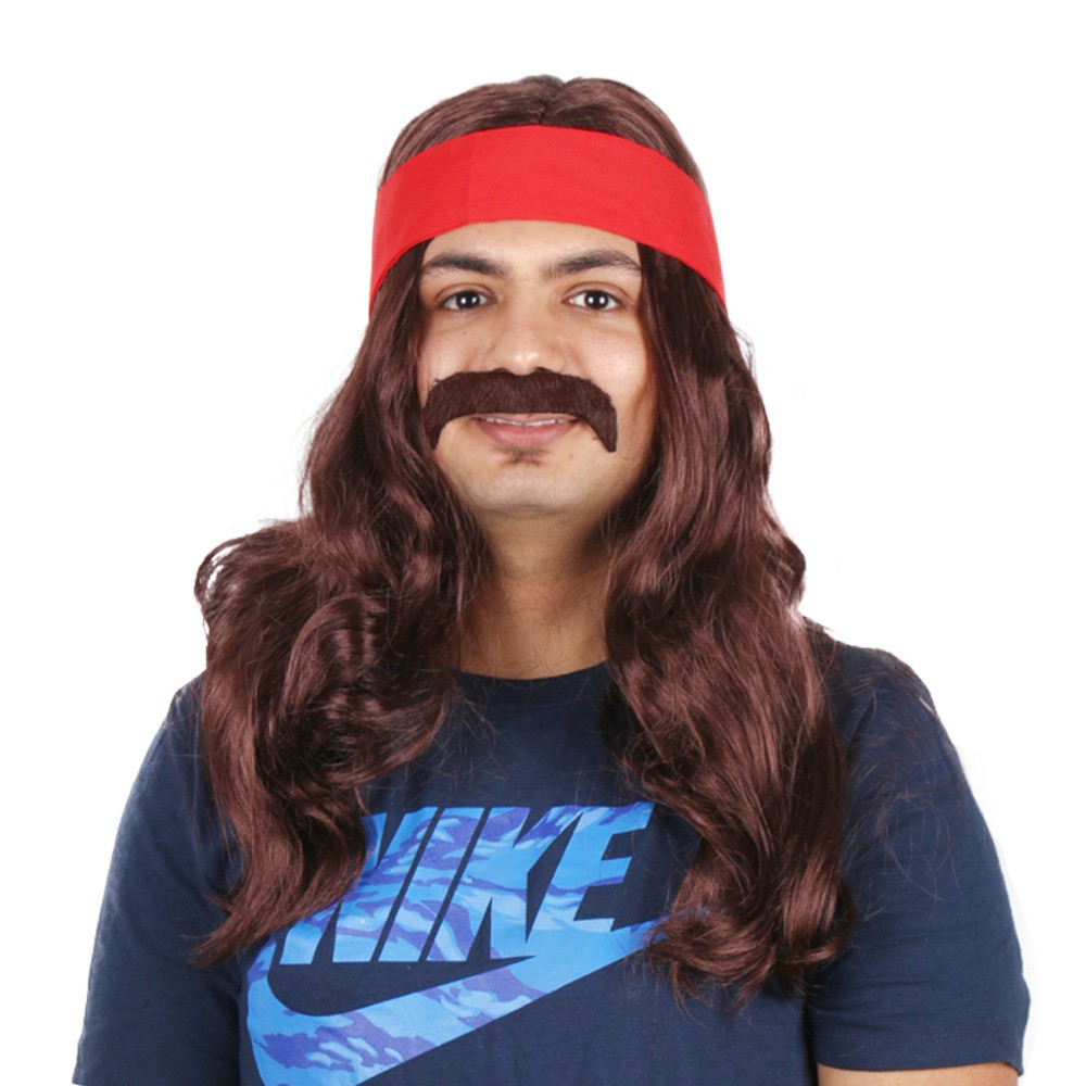 Gold Brown Long Curly Hair Wig Male Female Shopee Malaysia