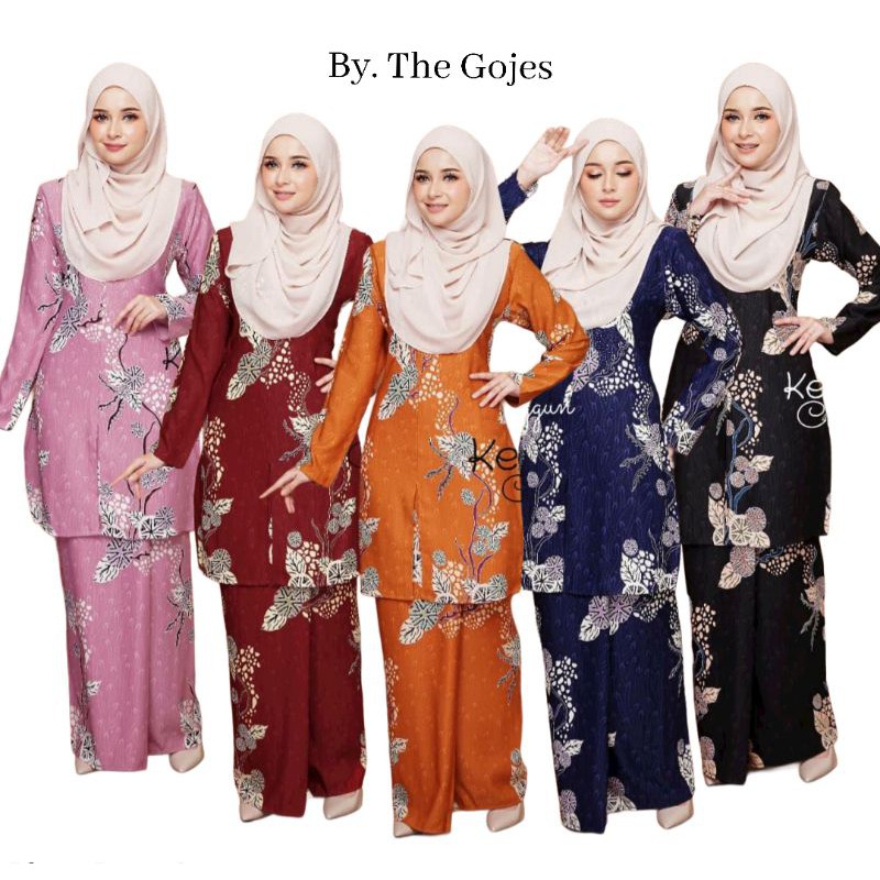 PLUS SIZE Baju Kurung Moden Kebarung Cik Anggun Corak ...