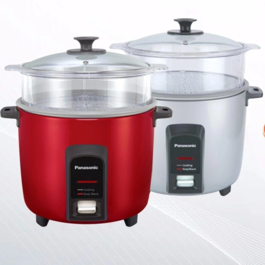 Panasonic Conventional Rice Cooker 2.2L ( SRY22FG ) Burgundy/Silver