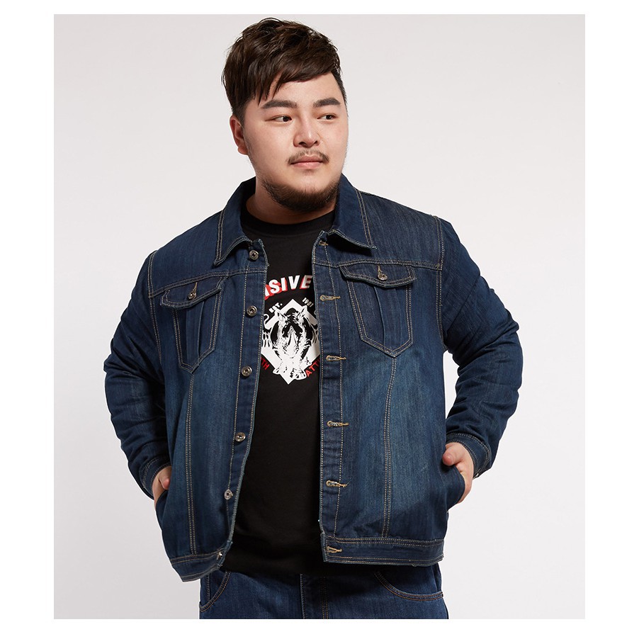 mens plus size denim jacket