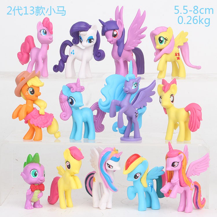Set of 12 Pcs My Little Pony Cake Toppers PVC Action Figures Kids Girl Toy uk 
