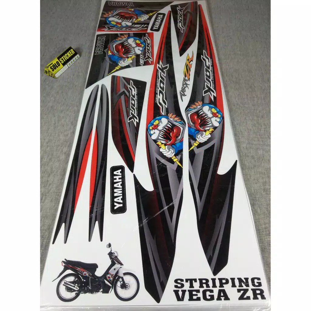 Aruna Sticker Striping Motor Variasi Vega Zr Vega Rr Doraemon Black Shopee Malaysia