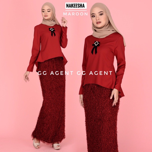 Get Baju Raya Maroon 2020 Gif