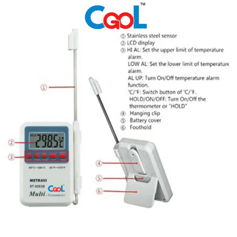 GOCOOL DIGITAL Thermometer General Purpose Thermo Car Aircond + AC AIR