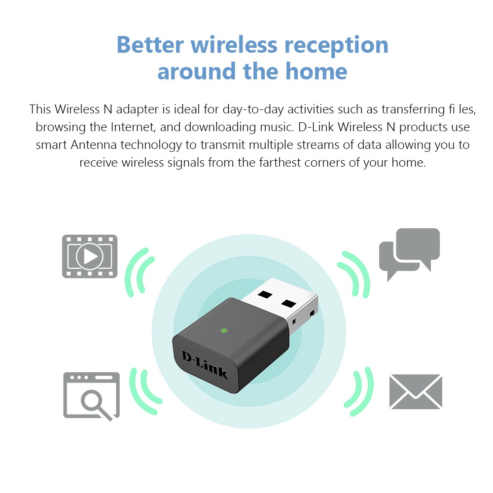 D Link Dwa 131 High Speed Wireless N300 Nano Mini Usb Wifi Adapter Receiver 802 11n Wi Fi Dongle With Soft Ap Shopee Malaysia