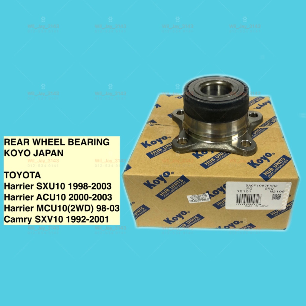 KOYO JAPAN DACF1097FHR2.REAR WHEEL BEARING TOYOTA HARRIER 2WD ACU10