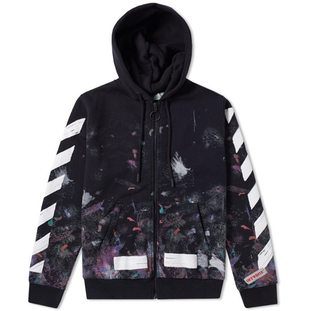 off white galaxy zip up