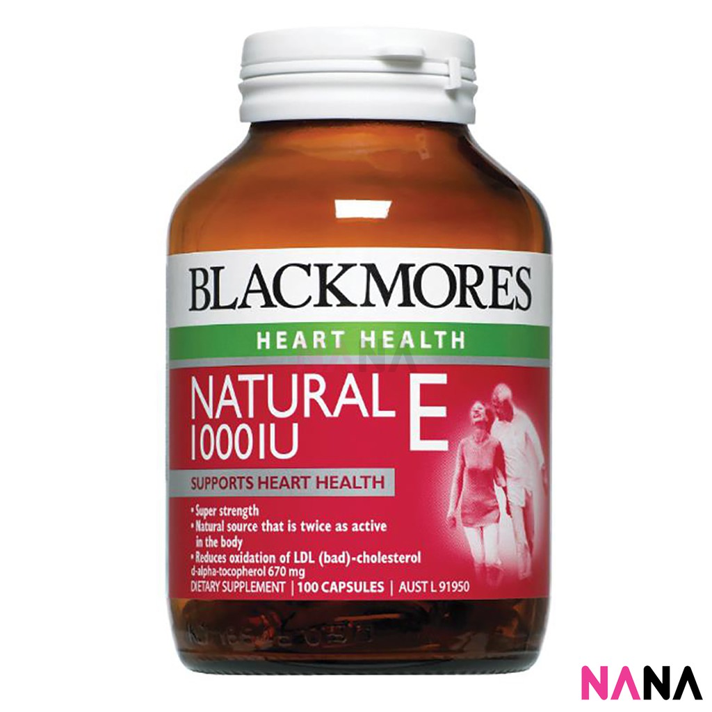 Blackmores Natural Vitamin E 1000IU 100 Capsules | Shopee ...