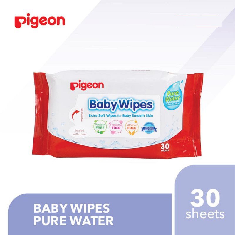 pigeon baby wipes pure water