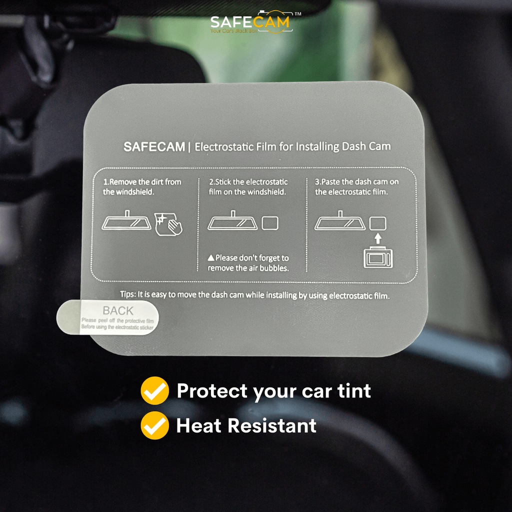 [ORIGINAL] SAFECAM Dashcam Electrostatic Sticker Electrostatic Film