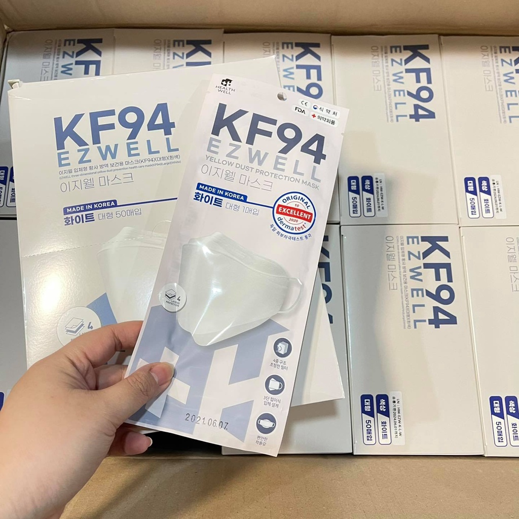Made in Korea 1Pc EZWELL KF94 Face Mask 4 Ply Mask Individual Pack 1Pcs