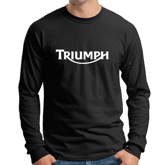 Triumph Motorcycles Sportbike Classic 100% Cotton Long Sleeve T-Shirt 1 ...