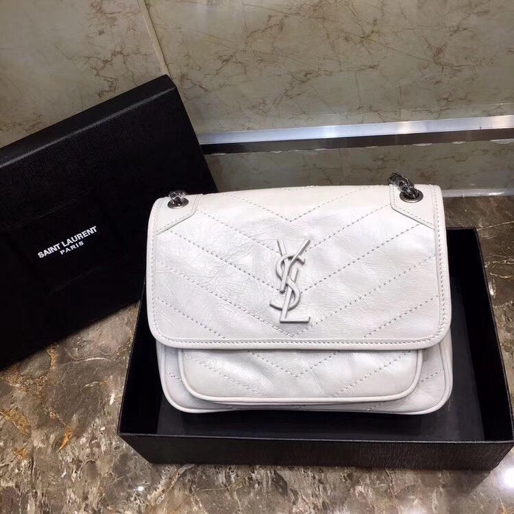 ysl white bag