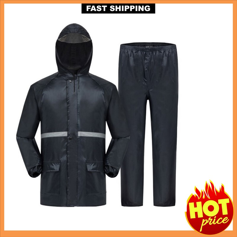 SHOCKING SALESMotorcycle Raincoat Baju Hujan Outdoor Jacket + Pants