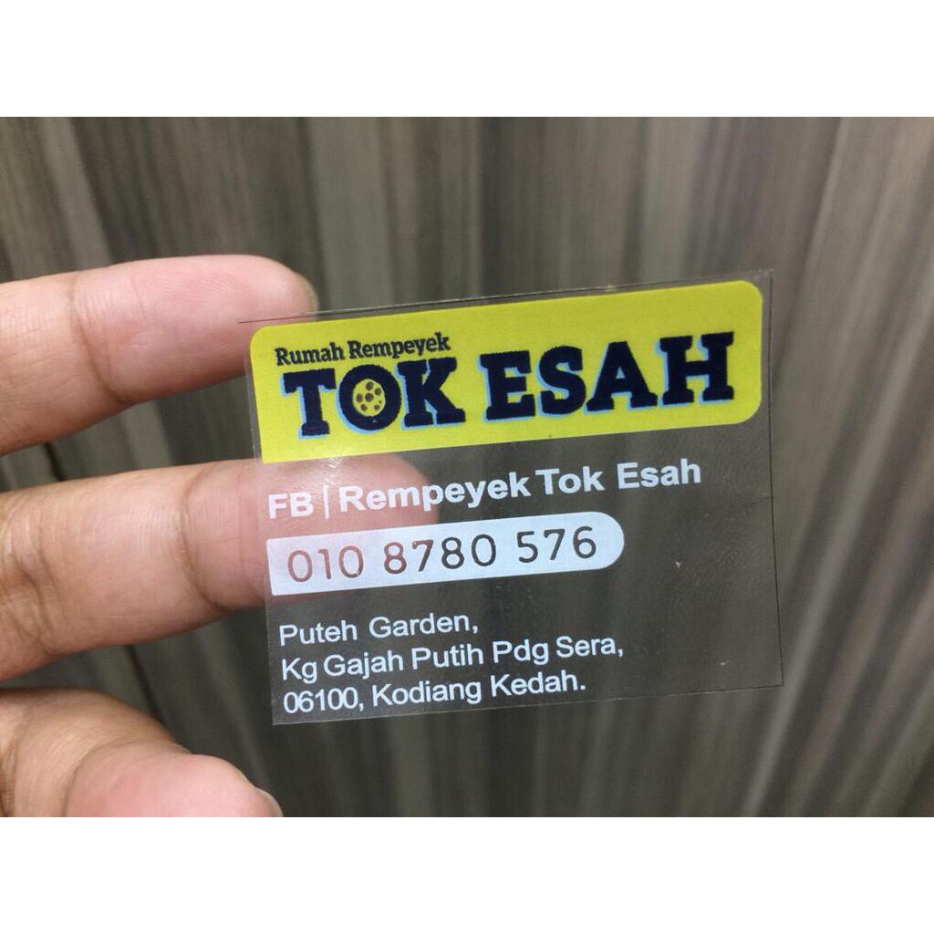 transparent sticker white ink