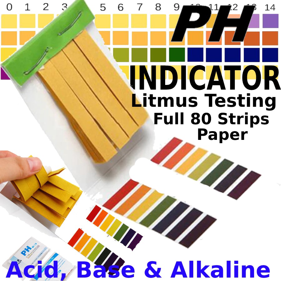 To Ship 80pcs Universal Litmus Ph Test Indicator Kertas Litmus 1 14 Untuk Uji Asid Alkali Shopee Malaysia