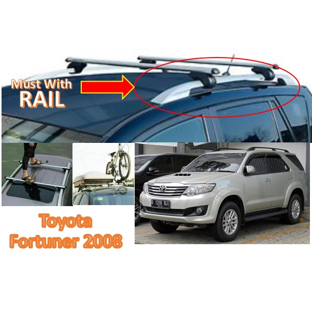 Toyota Fortuner 2008 New Aluminium universal roof carrier Cross Bar Roof Rack Bar Roof Carrier Luggage Carrier