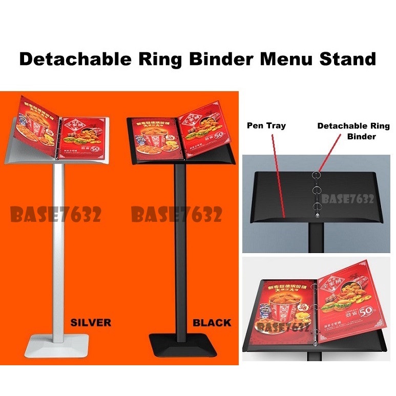 Cafe Restaurant Entrance Office Metal Menu Display Stand Detachable ...