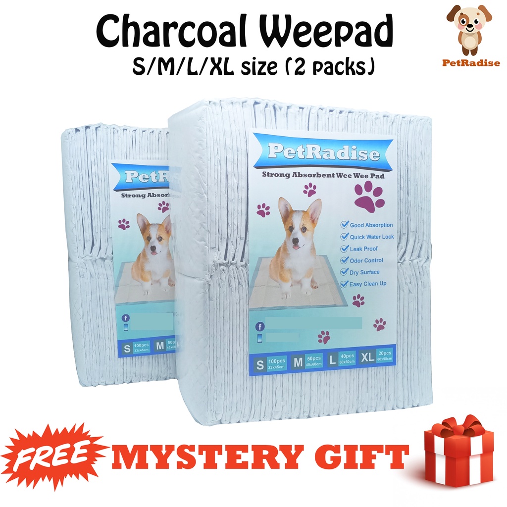 【PREMIUM】Strong Absorbent Extra Thick CHARCOAL ODORLESS Cat Dog Wee Pad