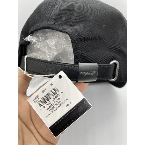 New Authentic - COACH VARSITY C CAP BLACK | Shopee Malaysia