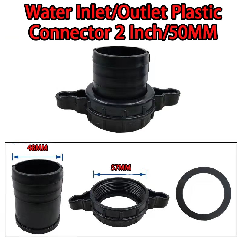 Water Pump Inlet Outlet Connector Aluminium Penyambung Mesin Air Engine ...