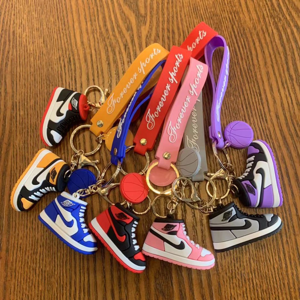 Creative Air Jordan AJ Sneakers Keychain Trend Pendant Car Keychain Backpack Charm Kids Gift