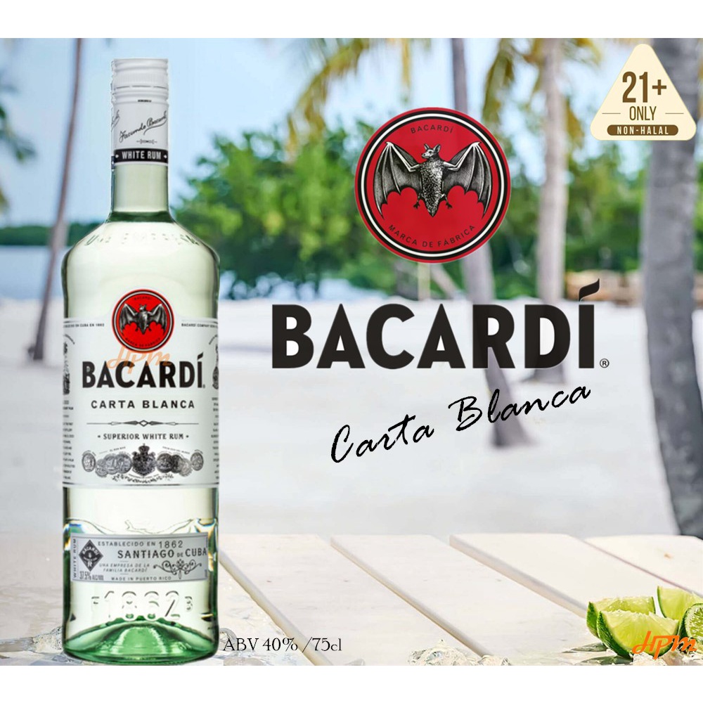 Bacardi Carta Blanca White Rum 750ml | Shopee Malaysia
