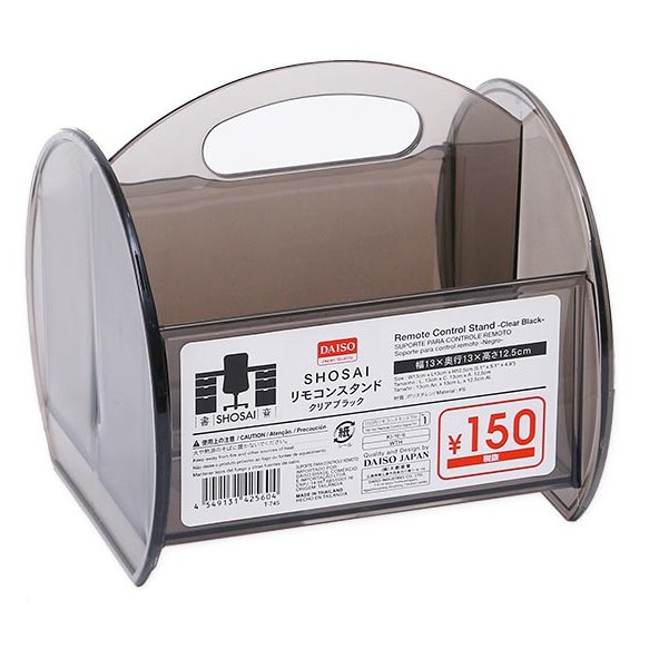 Daiso Remote Control Stand Clear Black. Shopee Malaysia
