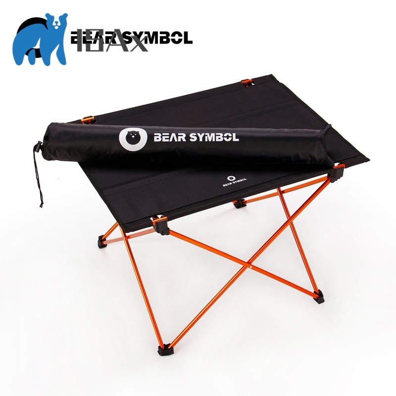 ISAx_BEAR SYMBOL outdoor camping barbecue equipment ultra-light portable aviation aluminum alloy folding table picnic ta