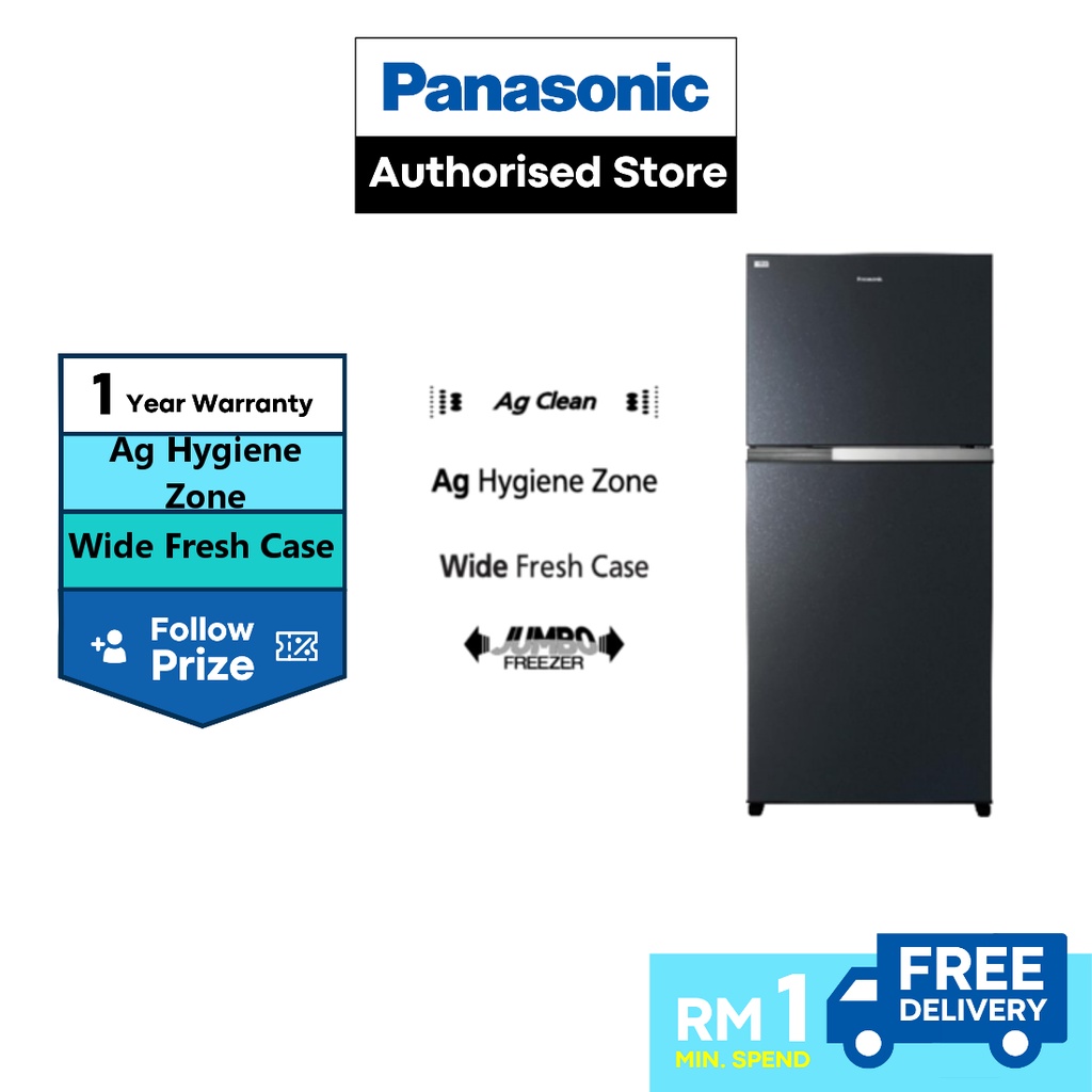PANASONIC NRTZ601B 610L INVERTER 2DOOR TOP FREEZER REFRIGERATOR NR