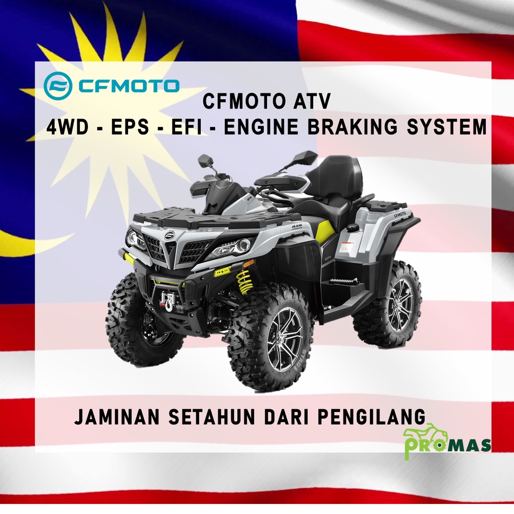 Atv 1000cc 4x4 Cfmoto Cforce Full Spec Ready Stock Malaysia Shopee Malaysia