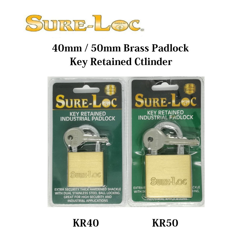 Sure-Loc KR50mm (Key Retained) Padlock | Shopee Malaysia