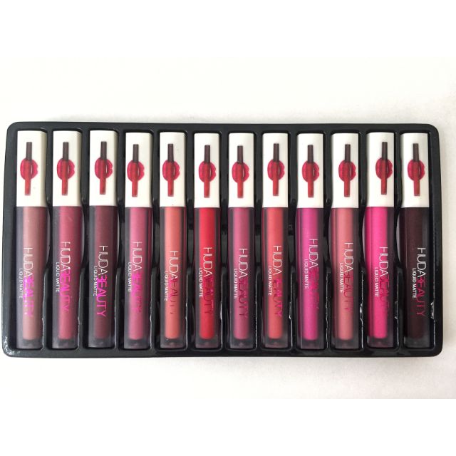12 PIECES LIQUID MATTE MINIS LIPSTICK WHITE BOX BY HB Shopee Malaysia