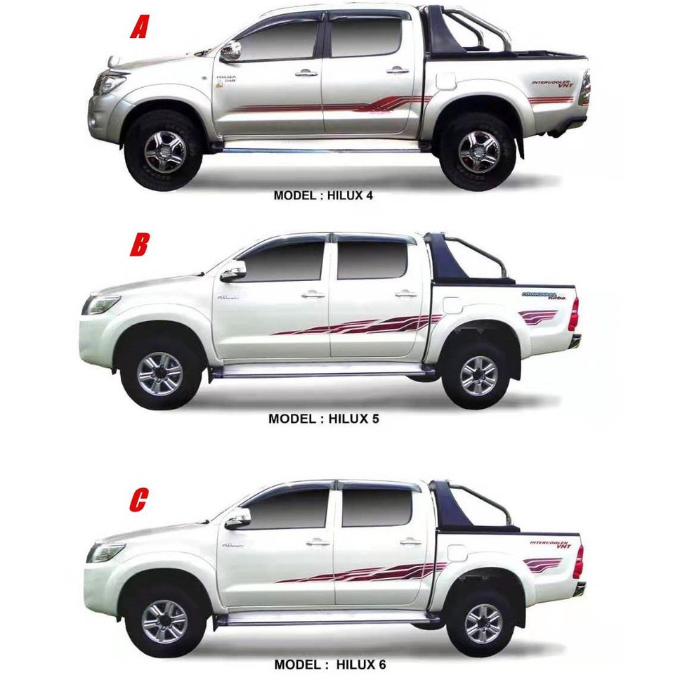 TOYOTA HILUX ORIGINAL DESIGN SIDE BODY STICKER | Shopee Malaysia