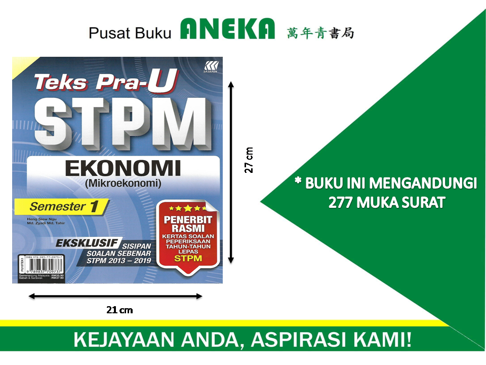 Aneka Teks Pra U Stpm Ekonomi Mikroekonomi Semester 1 2013 2019 Sasbadi Shopee Malaysia