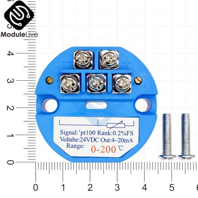 50 ℃ to 100 ℃ Temperature Sensor Transmitter PT100 24V DC 4-20mA 