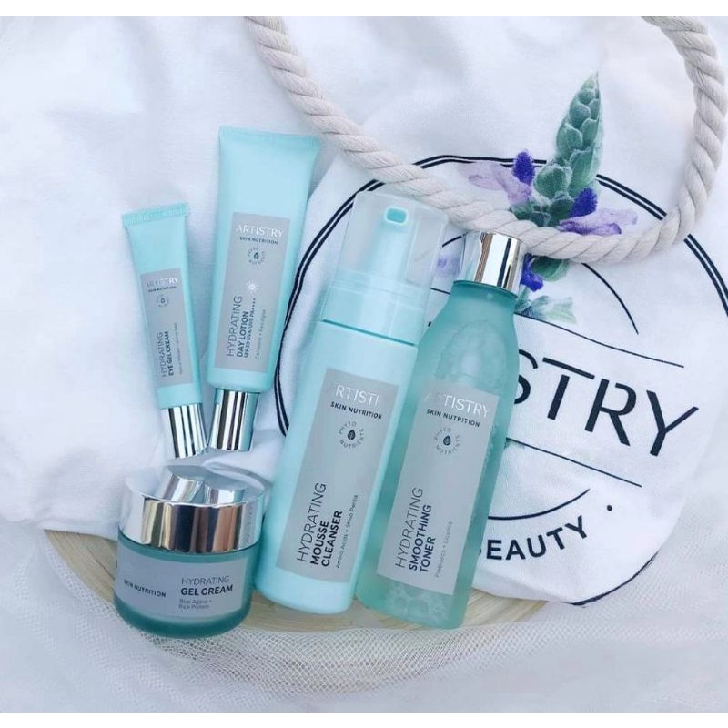 ARTISTRY SKIN NUTRITION HYDRATING CLEANSER, TONER, GEL CREAM, EYE GEL CREAM & DAY LOTION by