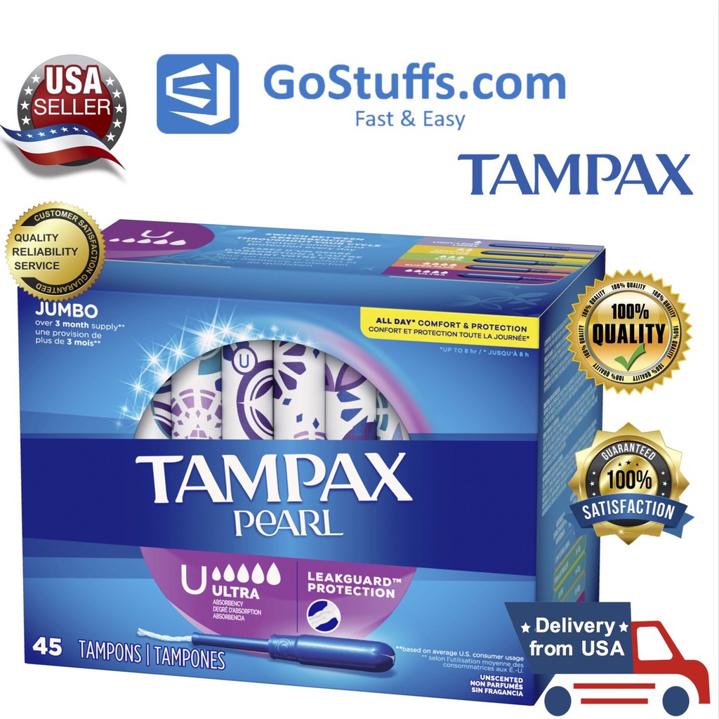 [Us Product] Tampon super absorbent 5 drops Tampax Pearl Ultra 45