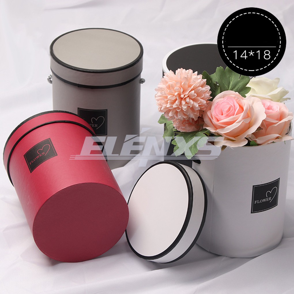 Handheld Bouquet Boxes Round Flower Living Vases Floral Box Plant Case T Rose Bucket 3008