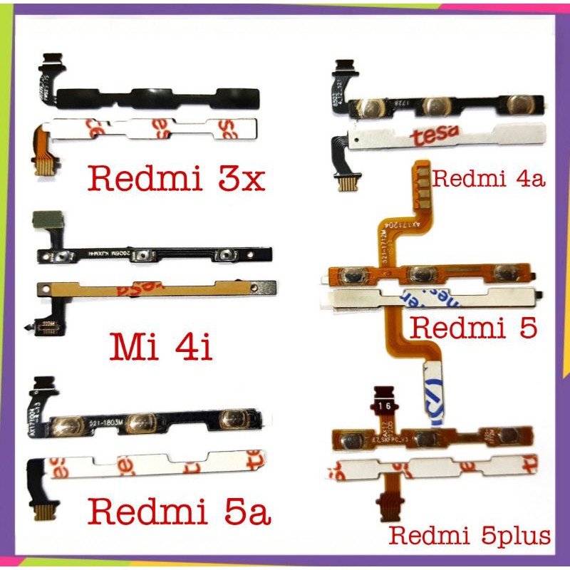 Xiaomi Redmi 3 3s 3x 3 Pro 4a 5 5a 5 Plus 6 6a 7 7a S2 Note 2 3 4 4x 5 5a 6 Pro Power On Off Button Volume Switch Ribbon Shopee Malaysia