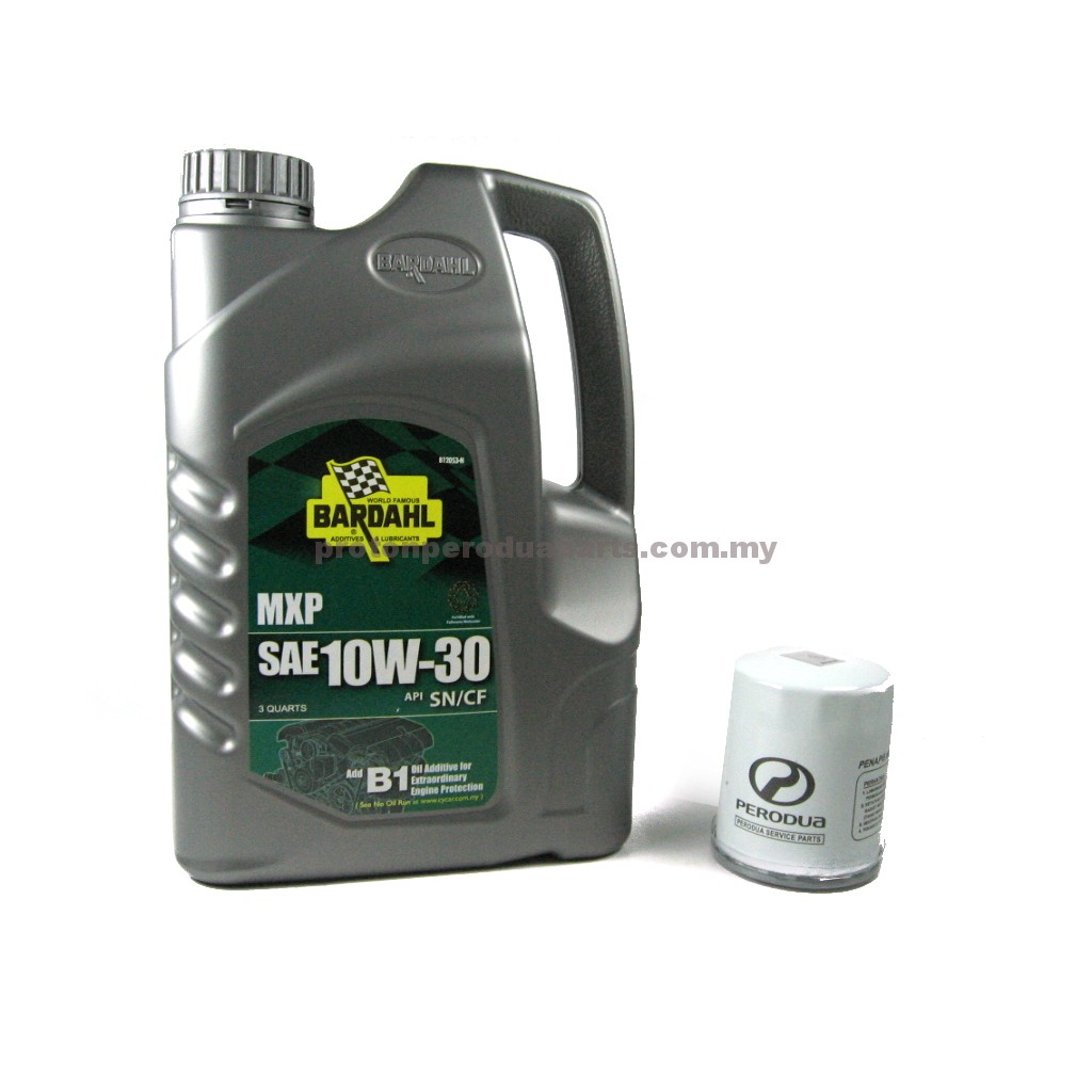 Bardahl 10W30 Engine Oil 3 Quarts Minyak Enjin 10 30 + Oil 